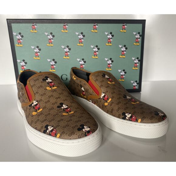 Gucci Men’s GG Supreme Mickey Mouse Sneakers 7.5 US (Gucci 7) Italy 603689 NIB main image 10
